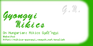 gyongyi mikics business card